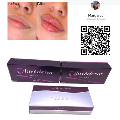 La cruz cutánea de las agujas de la jeringuilla del llenador 2x1ml de Juvederm ligó la inyección del labio del gel