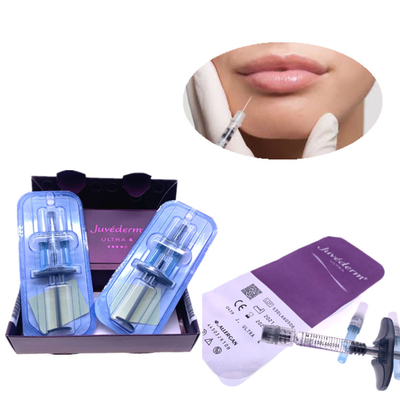 La cruz cutánea de las agujas de la jeringuilla del llenador 2x1ml de Juvederm ligó la inyección del labio del gel
