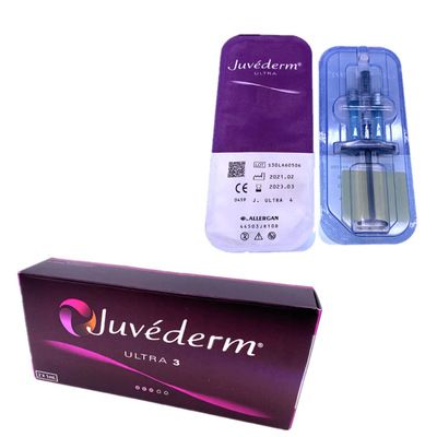 La cruz cutánea de las agujas de la jeringuilla del llenador 2x1ml de Juvederm ligó la inyección del labio del gel