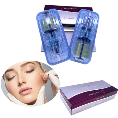 La cruz cutánea de las agujas de la jeringuilla del llenador 2x1ml de Juvederm ligó la inyección del labio del gel