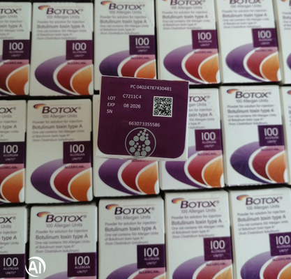 Toxina Botulínica Antirrugas Allergan 100IU 150iu Inyecciones de  ' Na
