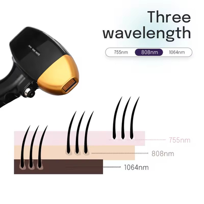 2024 Máquina de depilación por láser de hielo 755nm 808nm 1064nm