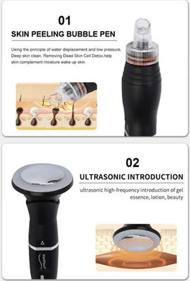 Perla Negra Manejo de la piel y los ojos Hidrógeno Oxígeno Burbujas de limpieza de la piel Moisturizante máquina de belleza