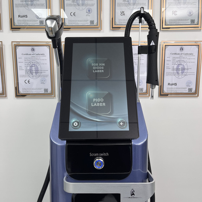 2 en 1 máquina de eliminación de tatuajes láser equipo de eliminación de cejas láser con pantalla de 15,6 pulgadas