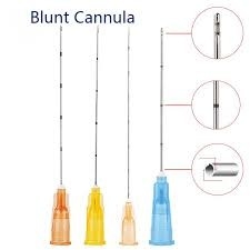 Coréano de belleza aguja de punta contundente desechable estéril flexible cáñula contundente