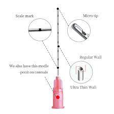 18G 21G 22G 23G 25g 27G 30G 50mm 70mm Punta contundente Micro Cánula Aguja para el ácido hialurónico inyectable
