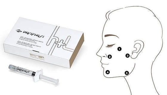 Antienvejecimiento y eliminación de arrugas Profhilo H L 2 ml de ácido hialurónico con concentración de 32 mg/ml Ha