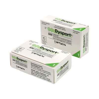 Buen efecto del tratamiento con toxina botulínica Allergan Bot-Ox en estética médica
