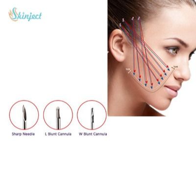 Aguja no quirúrgica del lifting facial 3D W del hilo del DIENTE