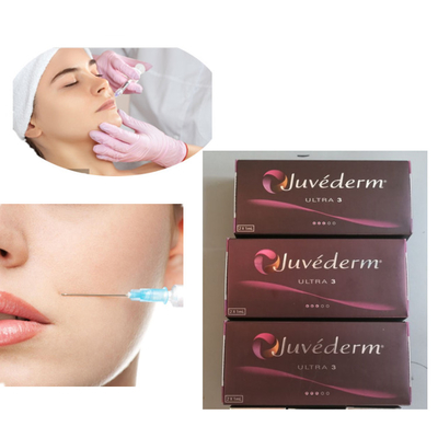 Inyección Juvederm 2x1ml llenador cutáneo 24mg/Ml de ultra 3 labios