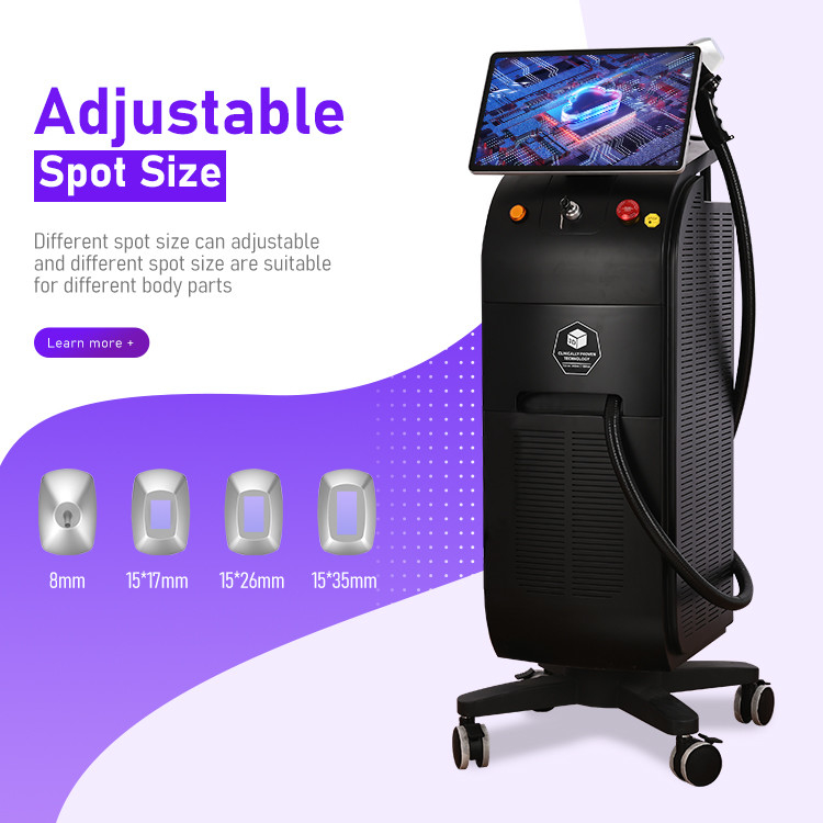 Máquina avanzada de depilación láser para todos los tipos de piel Interfaz multilingüe 755 808 940 1064nm