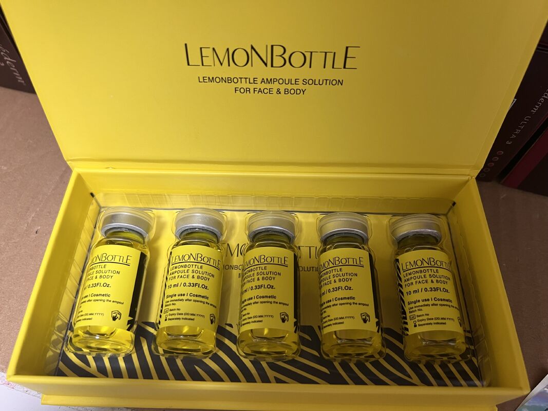 10 ml por vial Disolvente de grasa Botella de limón Solución lipolítica