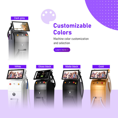 Máquina profesional de depilación láser con tecnología de enfriamiento de la piel y interfaz multilingüe
