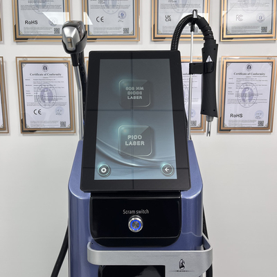 Eliminación de vello con láser de diodo Rejuvenecimiento de la piel Máquina de belleza Pico láser 2 en 1