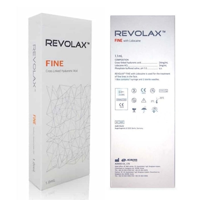 24 mg/ml llenador cutáneo ácido hialurónico de 1.1ml Revolax para las arrugas finas